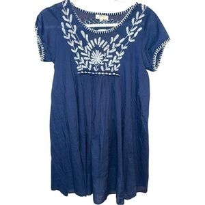 ▶️ Ruby Yaya ◀️ Cotton Tunic Embroidered Dress Size XS